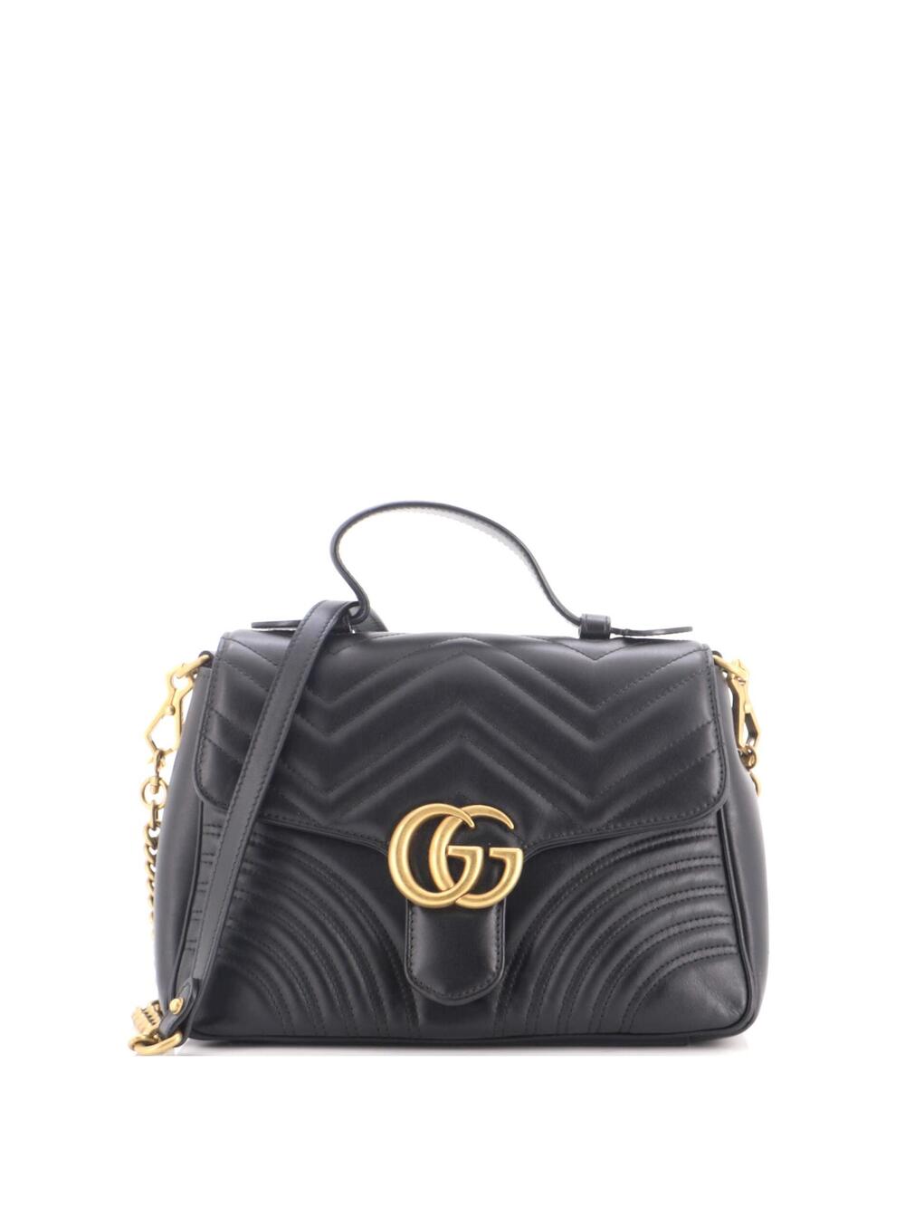 Gucci Gg Marmont Top Handle Flap Bag #349019G15B